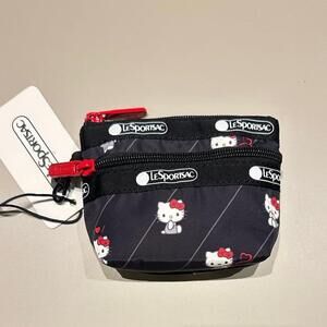 NWT Lesportsac Hello Kitty 50th Anniversary 2zipper Keychain Wallet